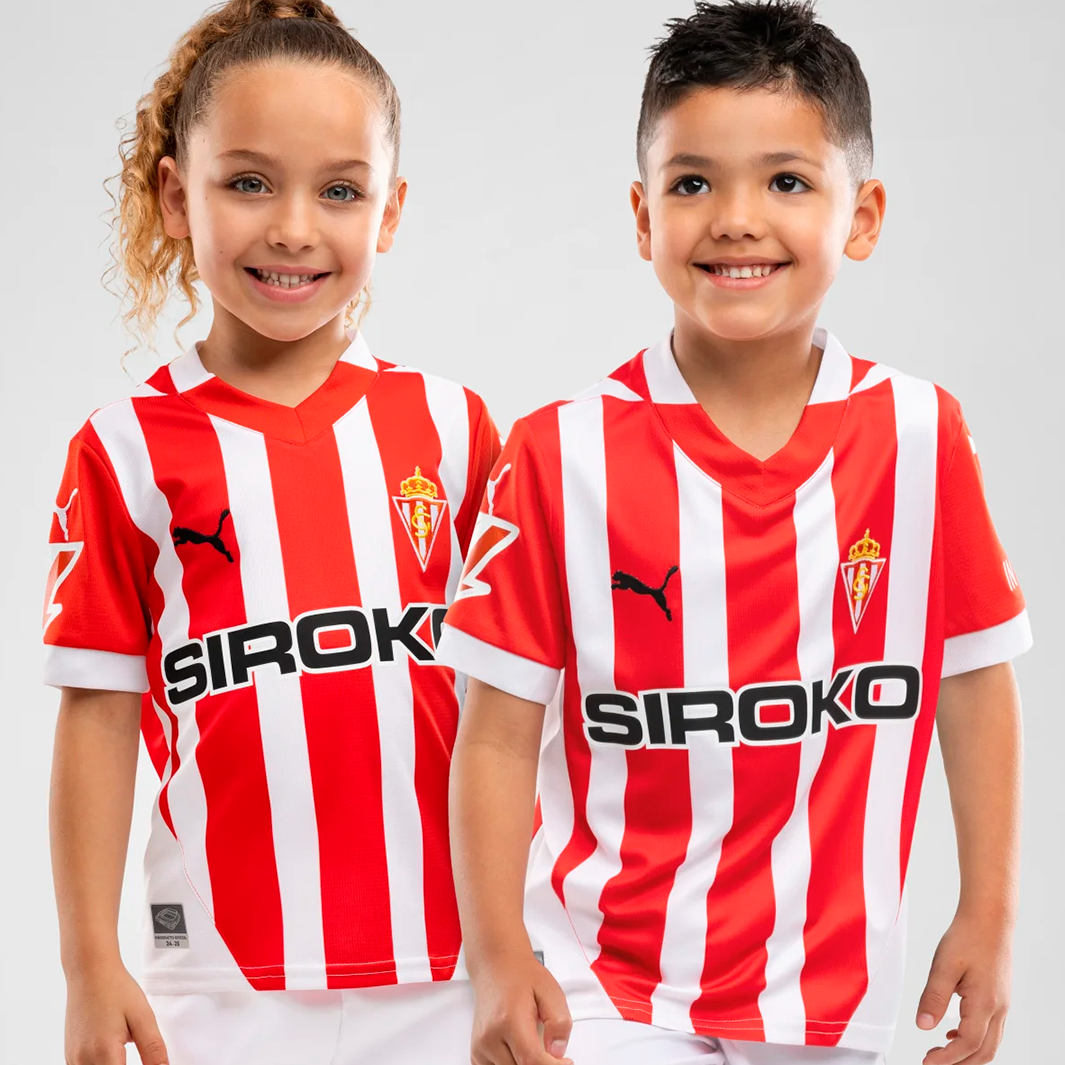 Kit Kids Sporting Gijón 2025/26 Home
